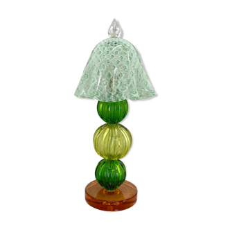 Lampe de table italienne en verre de murano faite à la main