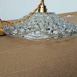 Vintage chiseled glass pendant light