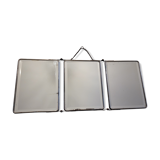 Miroir de barbier triptyque biseauté ancien 60x25cm