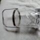 Glass and metal ice bucket