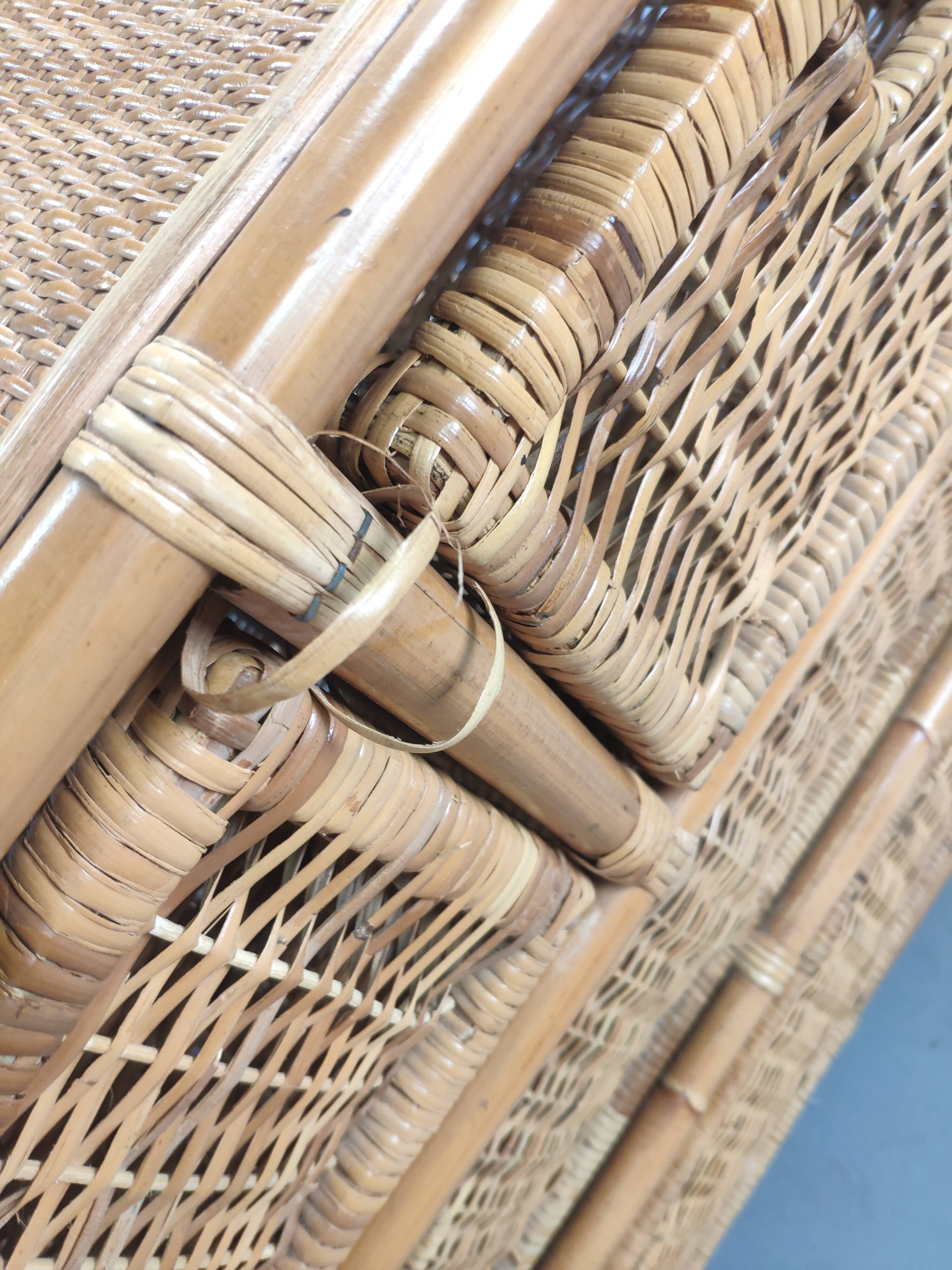 Chest of drawers 4 rattan drawers