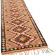 Turkish Handwoven Vintage Herki Kilim 101 cm x 321 cm