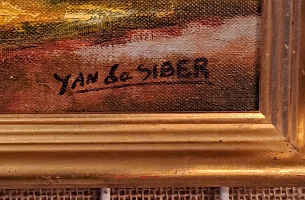 Marine oil on canvas signed Yan de Siber