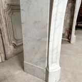 Louis XV style fireplace in white marble