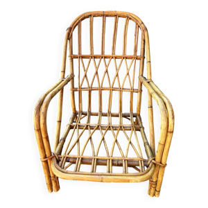 fauteuil lounge rotin
