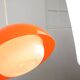 Lampe à suspension en verre acrylique orange de style Space Age, Italie, années 1970