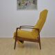 Mid-century armchair with folding footrest, 1960s