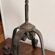 Candelabrum Chandelier Candle Holder Three Arms Light Wrought Iron 1940 Gothic