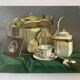Oil painting on canvas jb maurice vecker (1896-1998) still life