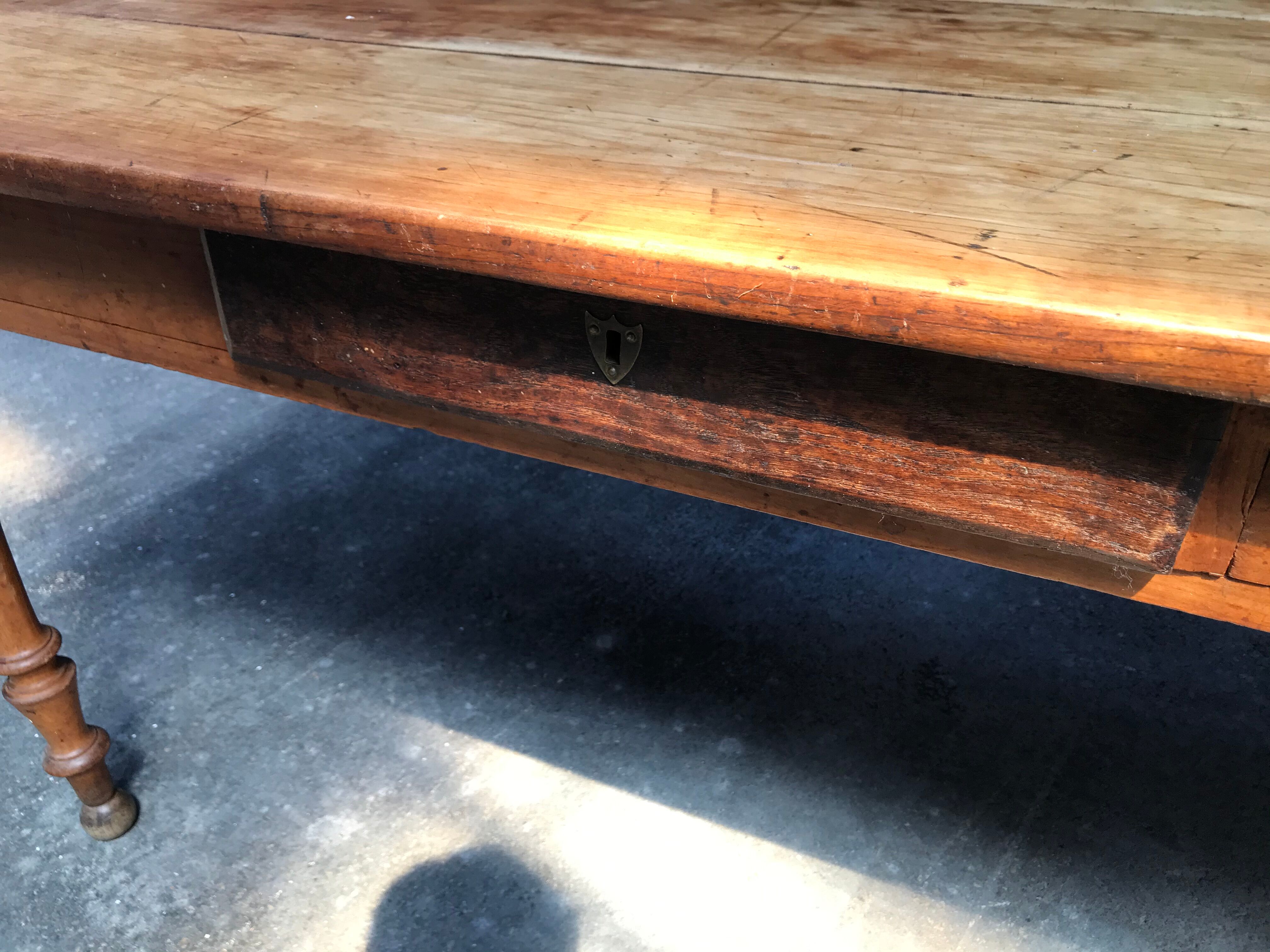 Louis Philippe farm table at 6 feet
