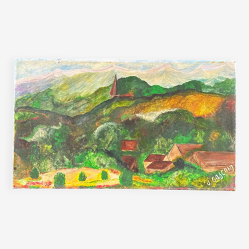 Tableau paysage vert