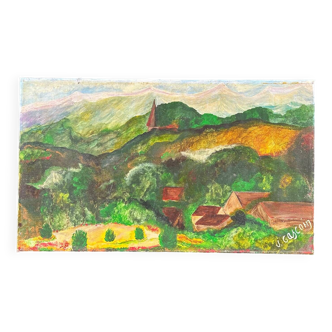 Tableau paysage vert