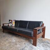Vintage cubistic 3-seater sofa, 1970's