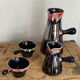 Pitchers and cups, iridescent ceramic, Vallauris