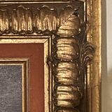 Peinture sur toile, aérographe? jeune danseuse en tutu, à identifier