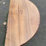 Round extendable dining table with drop leaf, 19th century console table