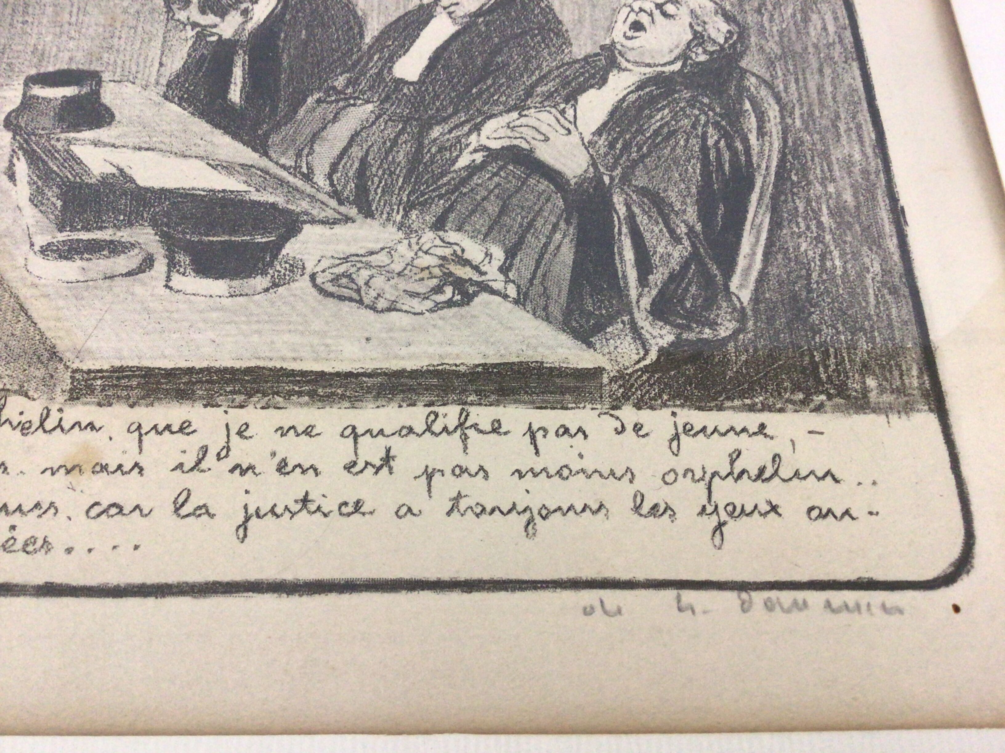 Lithograph Honoré Daumier Les gens de justice