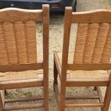 Paire de chaises paillé