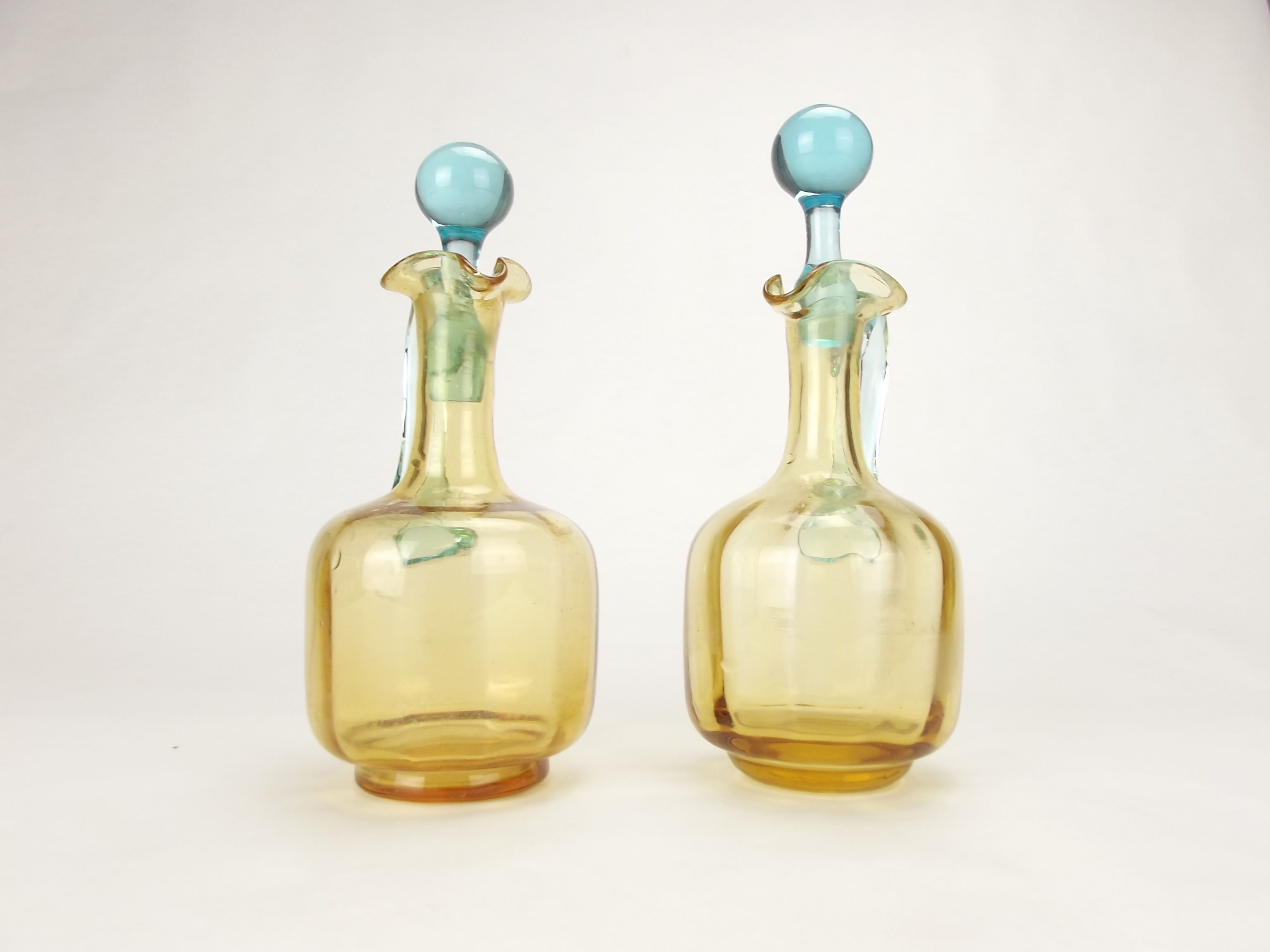 Old pair of George Sand decanters, Cristal de Portieux