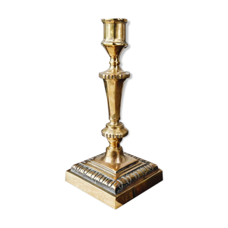 Brass candle holder square foot