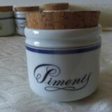 8 spice jars. porcelain of auteuil