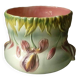 Cache pot en barbotine st clement decor iris