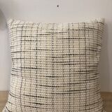 Beige wool fabric cushion