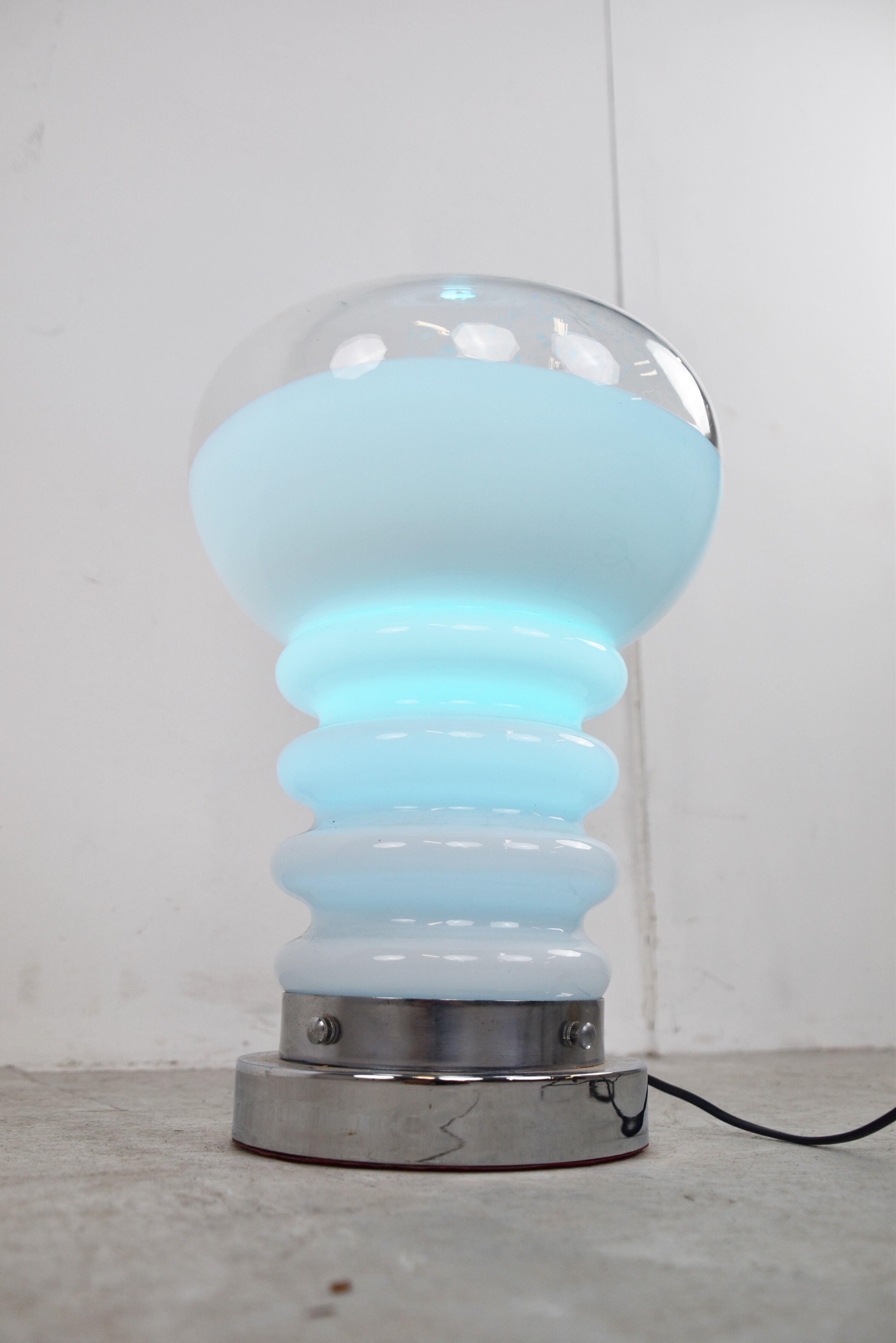 Vintage murano glass table lamp by Carlo Nason, 1970s