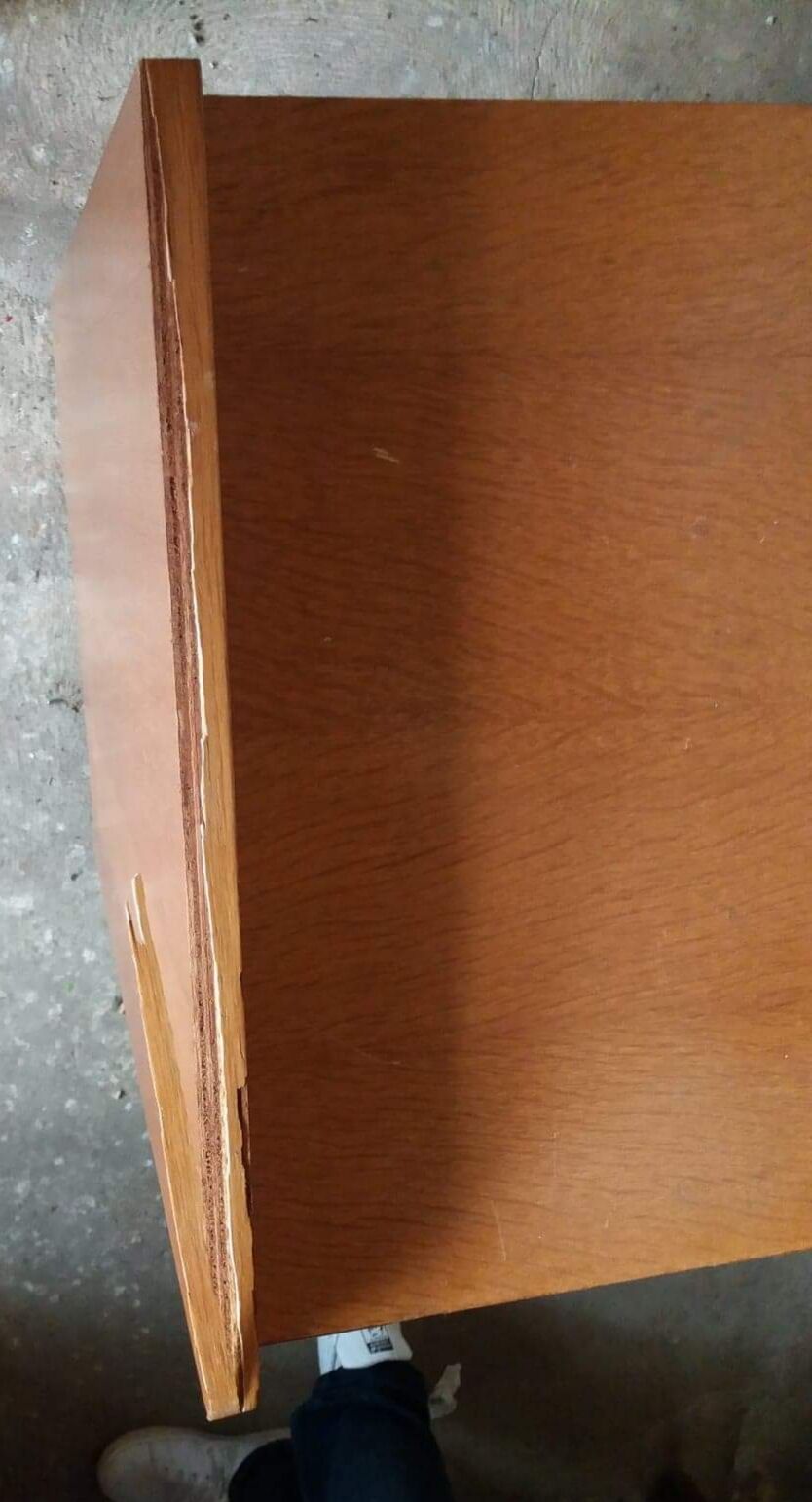 Chest of drawers vintage rattan feet compass