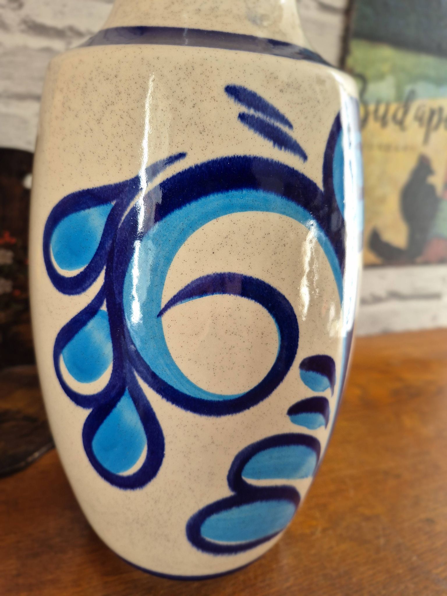 Vase vintage West Germany turquoise