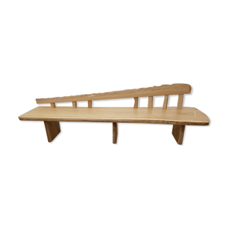 Solid wood bench