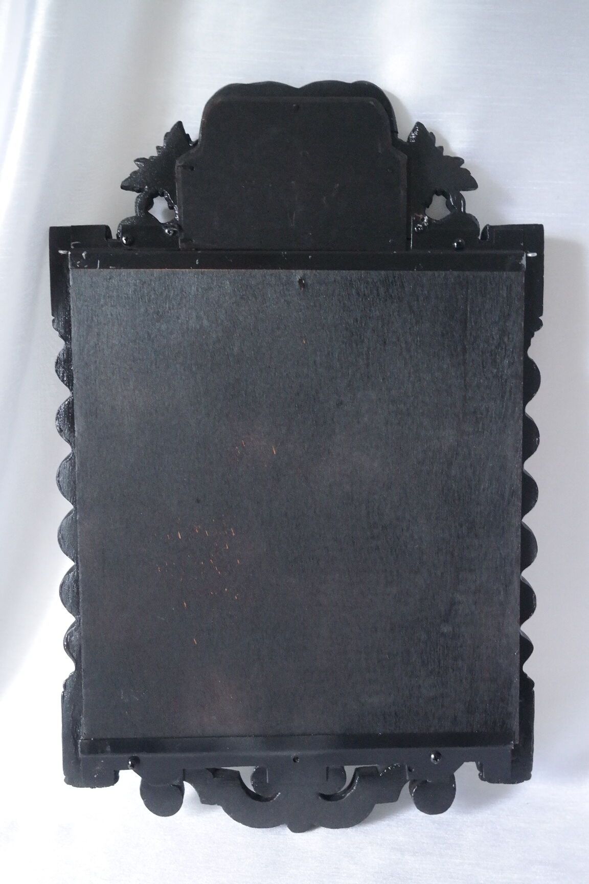 Mirror Louis XIII black wood 38 X 60