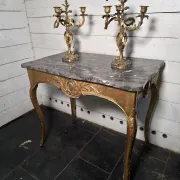 Console/centre table in Louis XV style, gilded, 19th century.