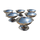6 old ice cups / stainless steel sorbet