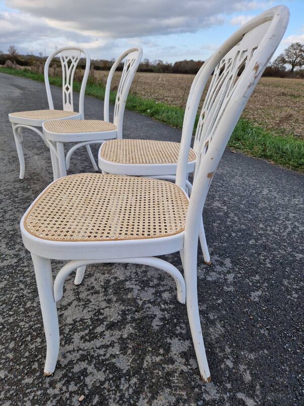 Lot de 4 chaises bistrot vintage
