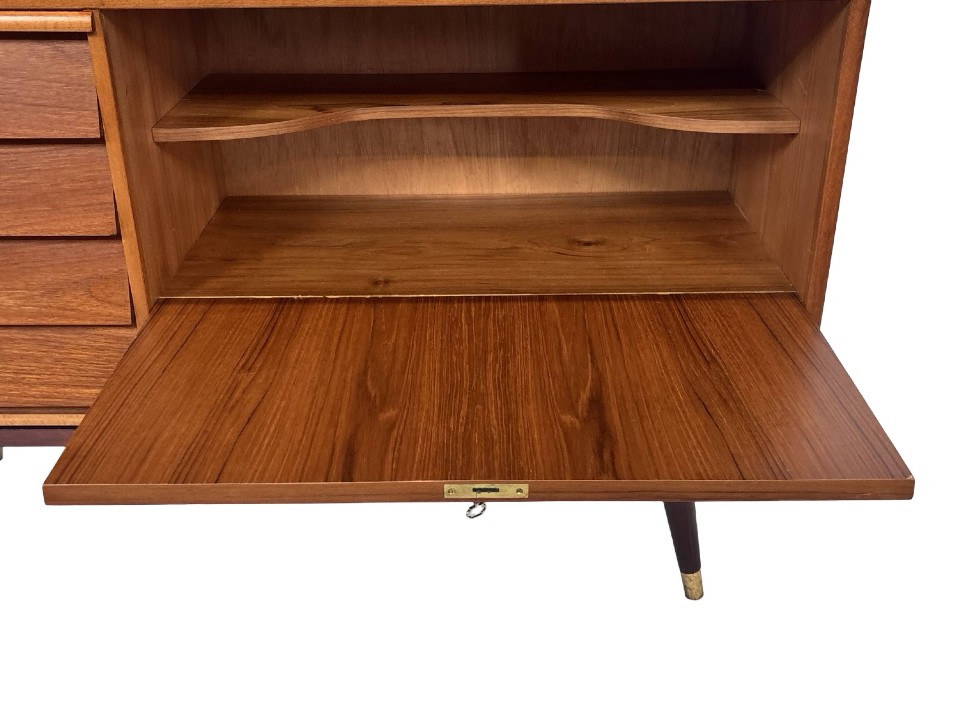 Vintage Wall Unit Bookcase Sweden Teak Design