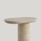 "Table d'appoint en travertin "Bold