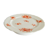 Plat à gateau sur pied fleurs orange