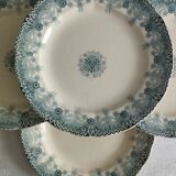"Henriette" - 6 flat plates made of ironstone HB Choisy-le-Roi