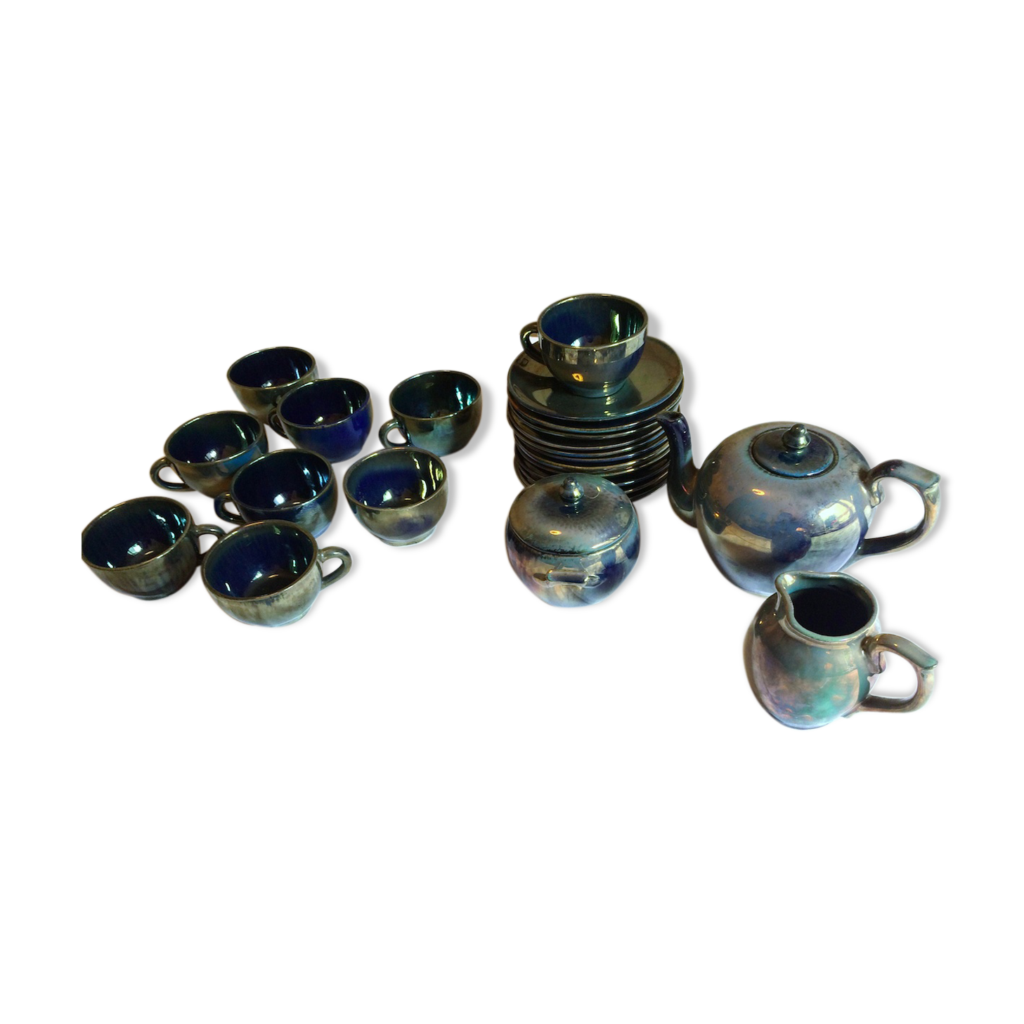 Flamed sandstone of Rambervillers tea service