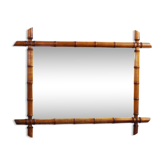 Miroir vintage bambou 61 x 79 cm