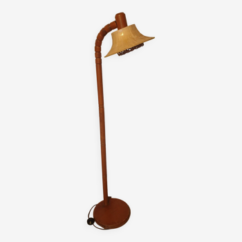 Lampadaire articulée en pin scandinave années 60