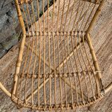 Rattan living room, set of 2 armchairs and a coffee table