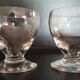 2 glasses blown and carved
