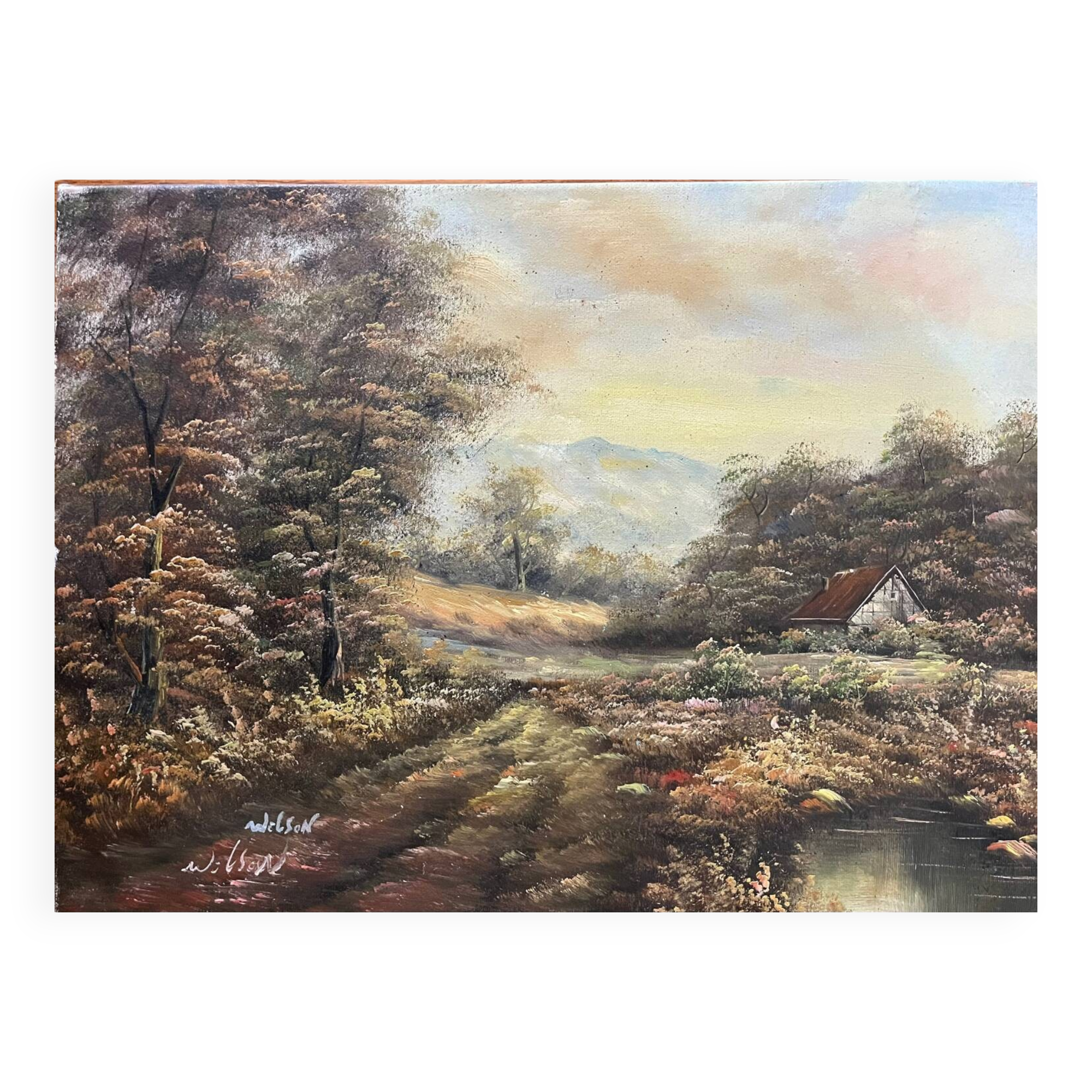 Painting: oil on canvas - landscape