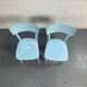 Paire de chaises bistro bleues
