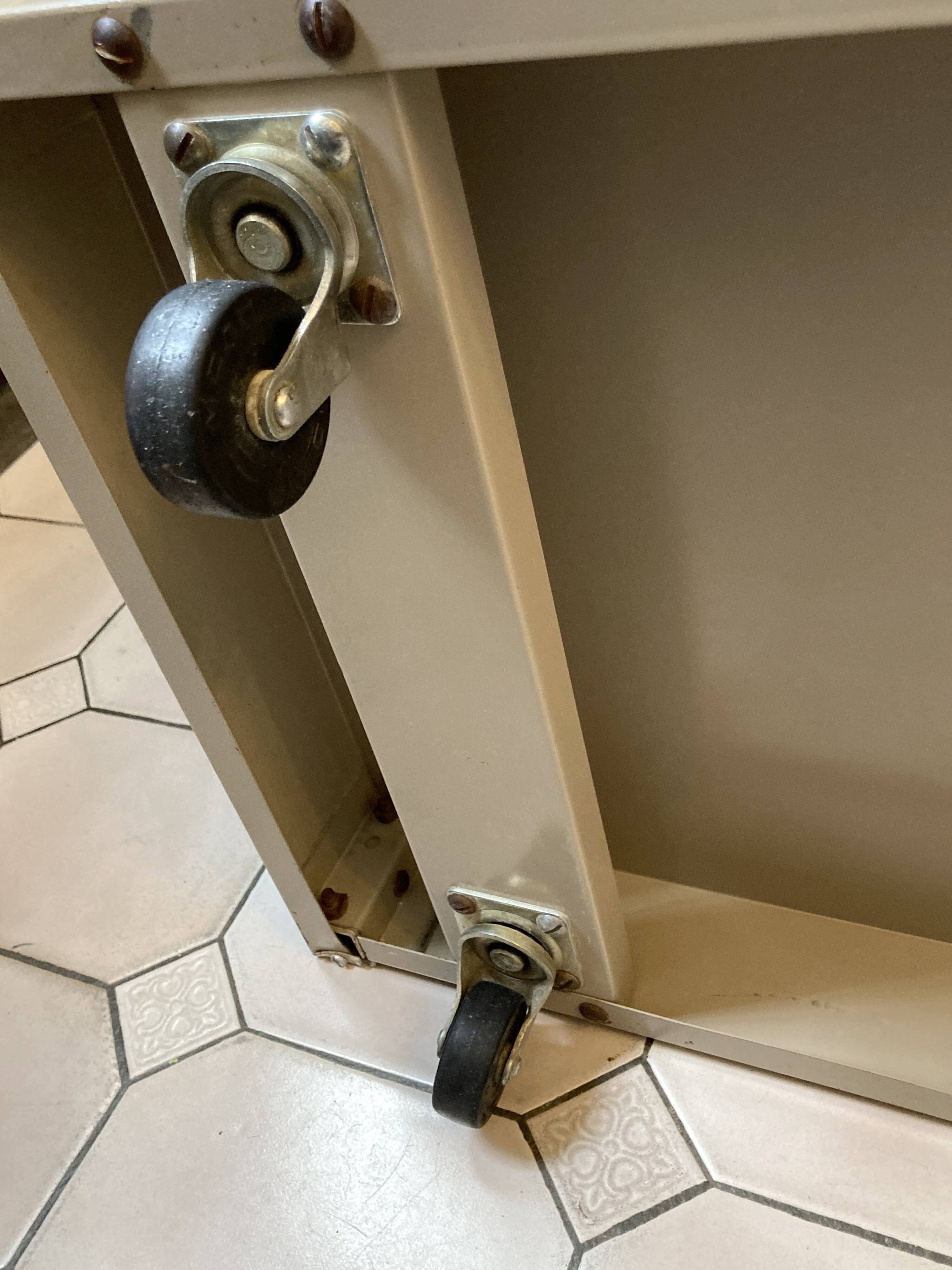 Low rolling and industrial furniture from the 70s