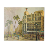 Francisco Planas Doria, Cityscape Painting, Barcelona