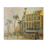 Francisco Planas Doria, Cityscape Painting, Barcelona