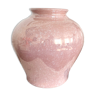 Vase en céramique irisée rose